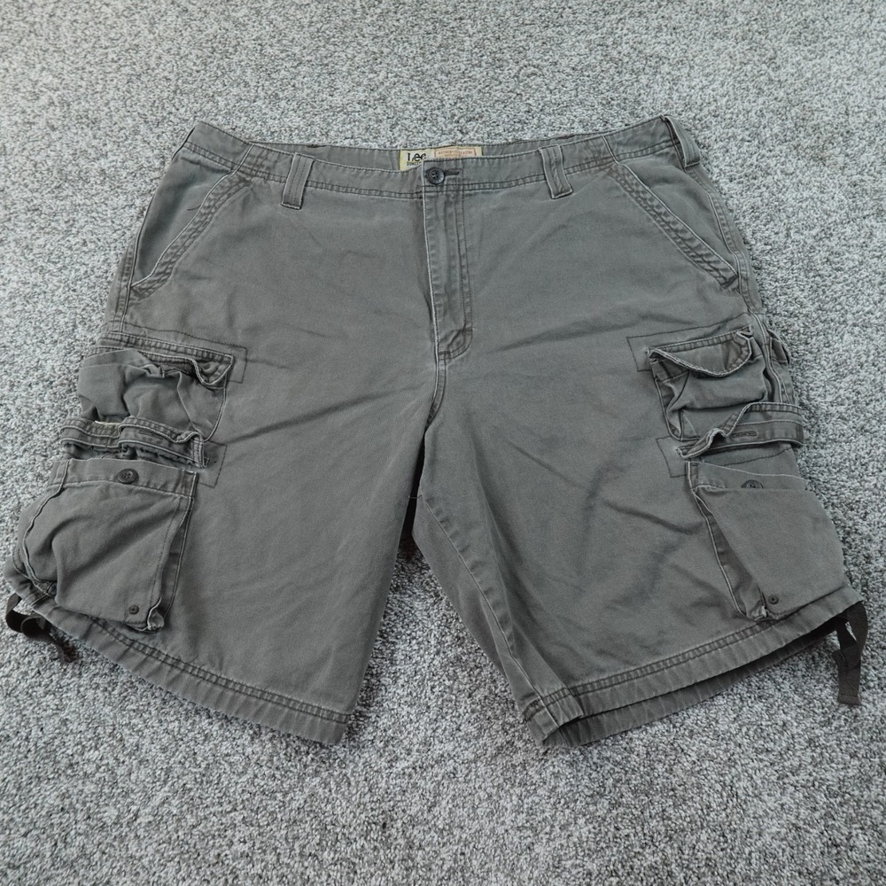 Lee Shorts Mens 38 Gray Cargo Utility Military Army Paratrooper Outdoor Y2K 00s